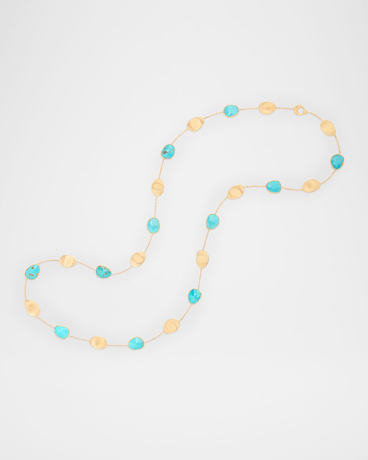 Marco Bicego 18K Lunaria Necklace with Turquoise, 36"L
