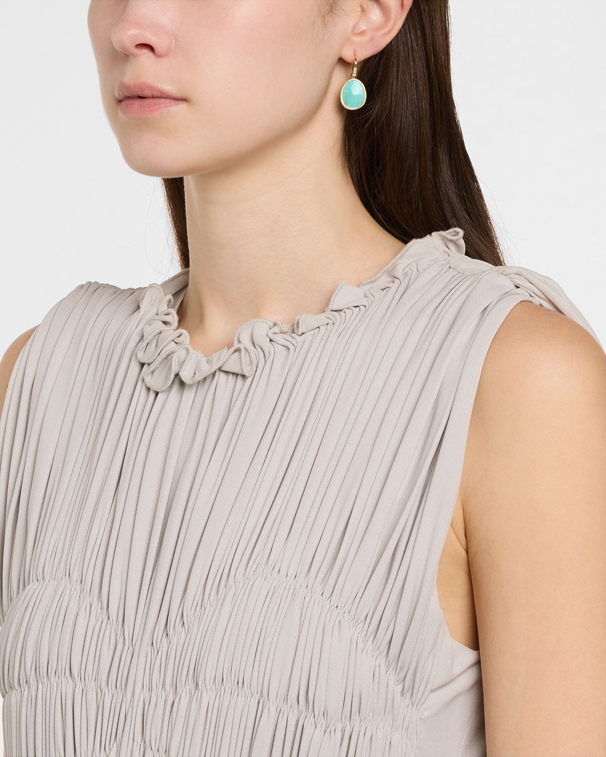 Marco Bicego Lunaria 18K Yellow Gold Earrings with Diamonds and Turquoise