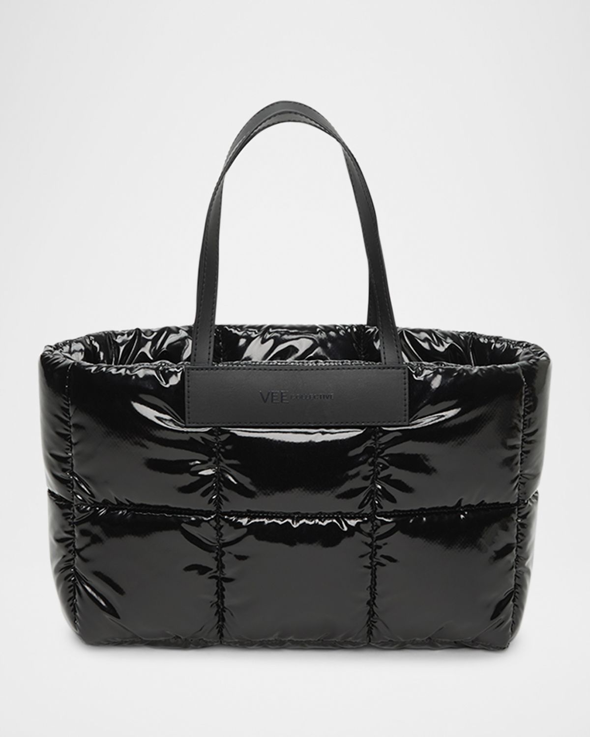 VeeCollective Porter Marche Small Quilted Vinyl Tote Bag