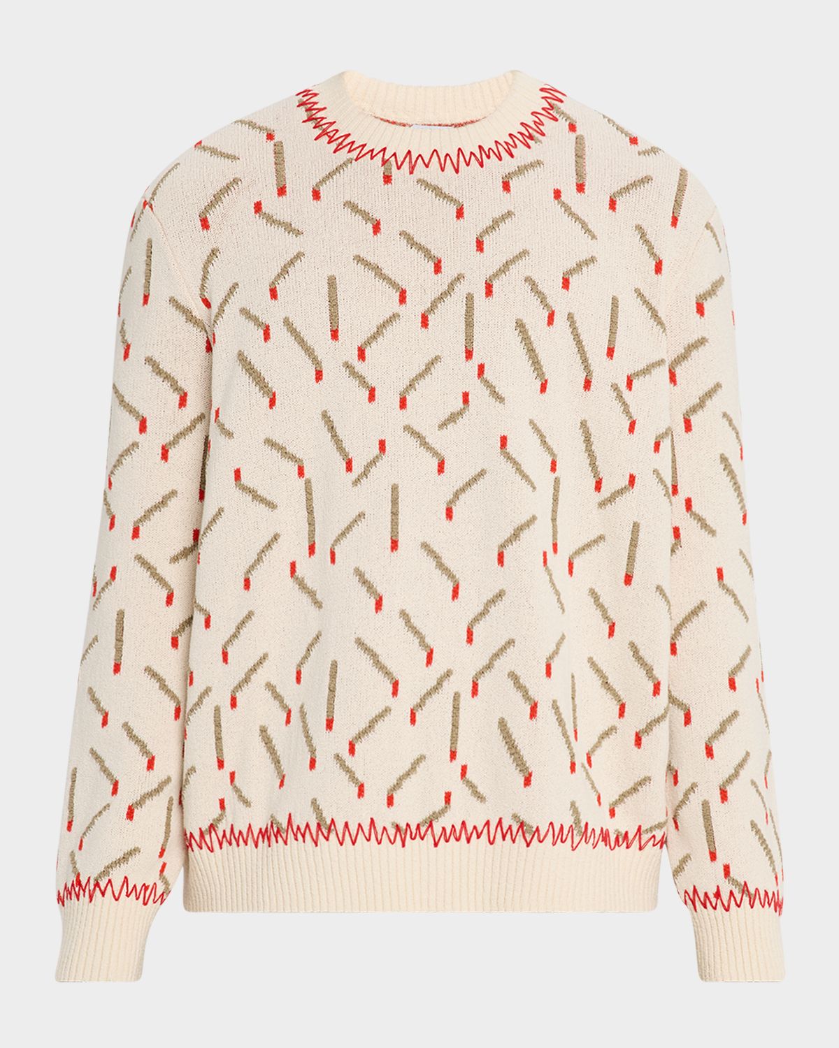 Bottega Veneta Men 's Jacquard Matchstick Sweater