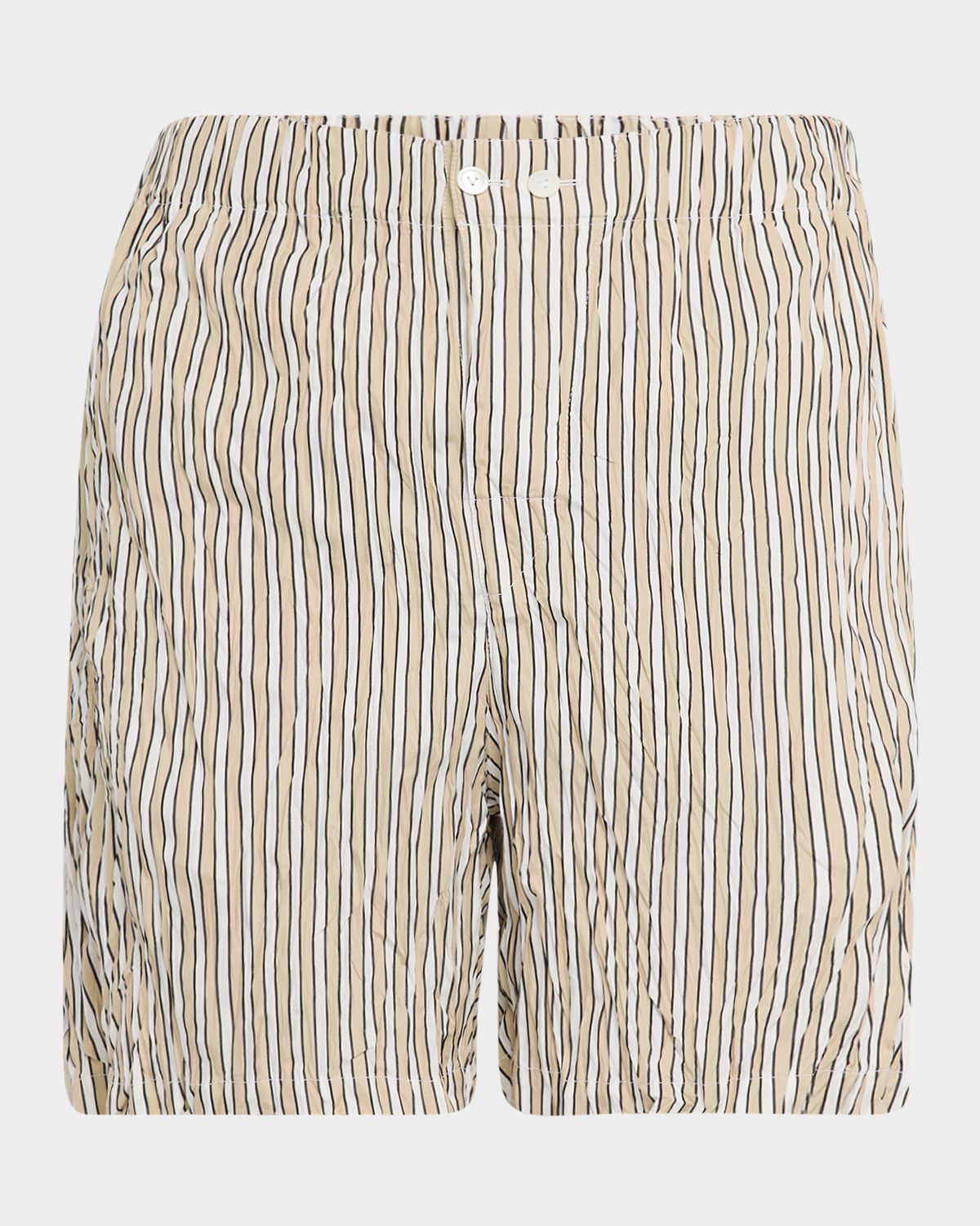 Bottega Veneta Men 's Tricolor Striped Cotton Shorts