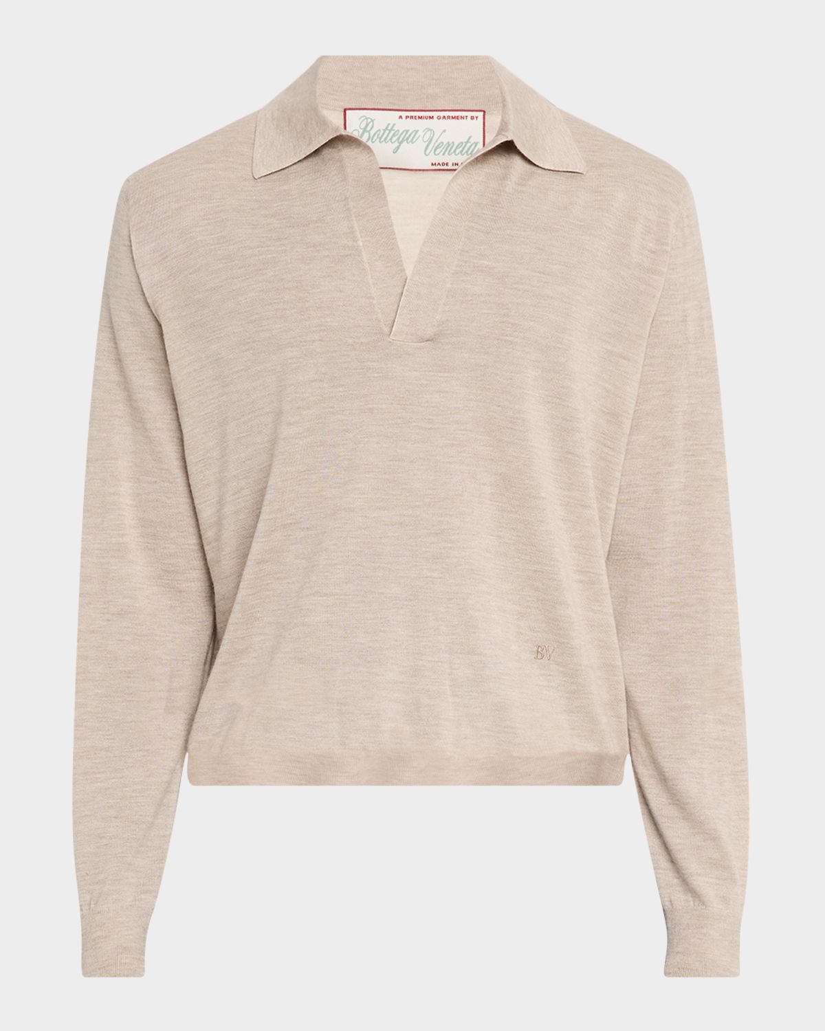 Bottega Veneta Men 's Fine Cashmere Polo Shirt