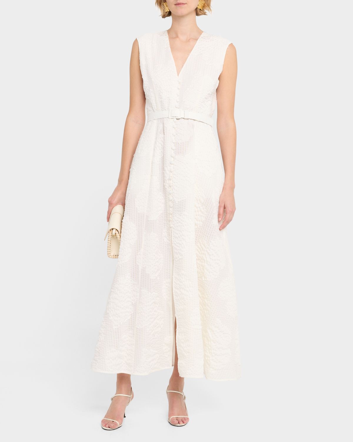 Evi Grintela Caroline Seersucker Fil Coupe Poplin Maxi Dress