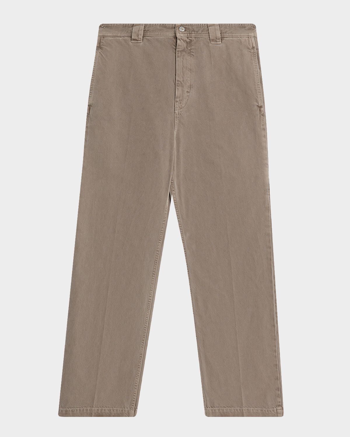 Ferragamo Men 's Cotton Drill Flat-Front Utility Trousers