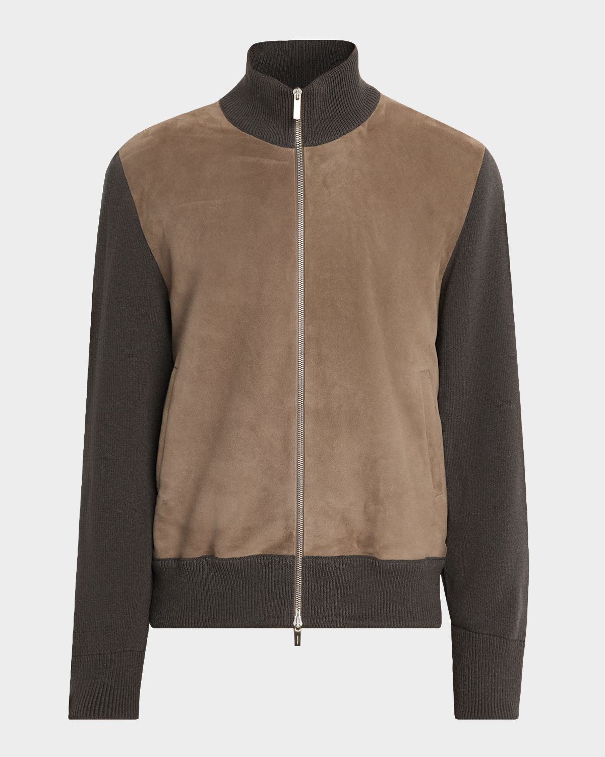 Ferragamo Men 's Suede and Wool Full-Zip Blouson