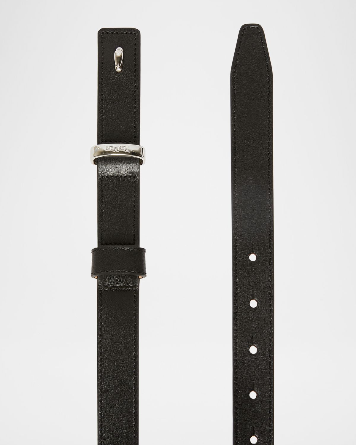Max Mara Belt Loop 25 Skinny Leather Belt