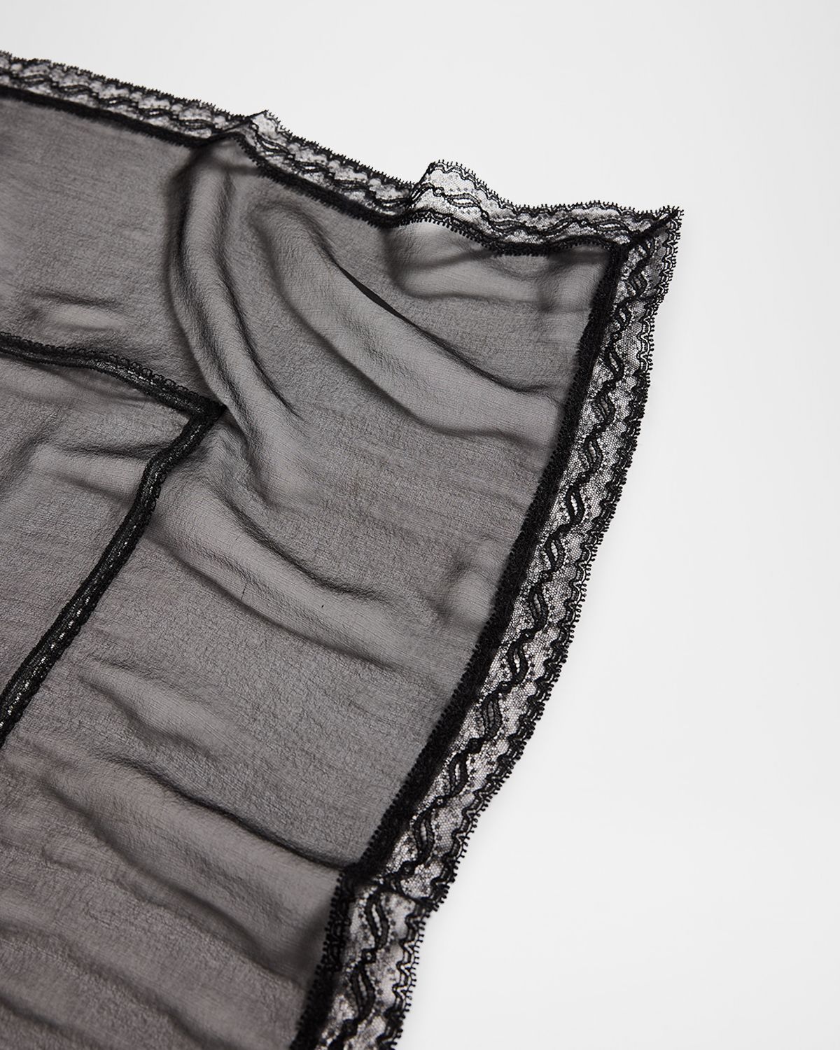 Dolce & Gabbana Lace Band Chiffon Scarf