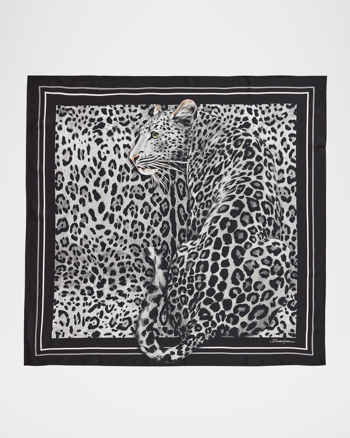 Dolce & Gabbana Leopard-Print Silk Twill Foulard Scarf | Thumbnail 5 Dolce & Gabbana Leopard-Print Silk Twill Foulard Scarf | Thumbnail 5