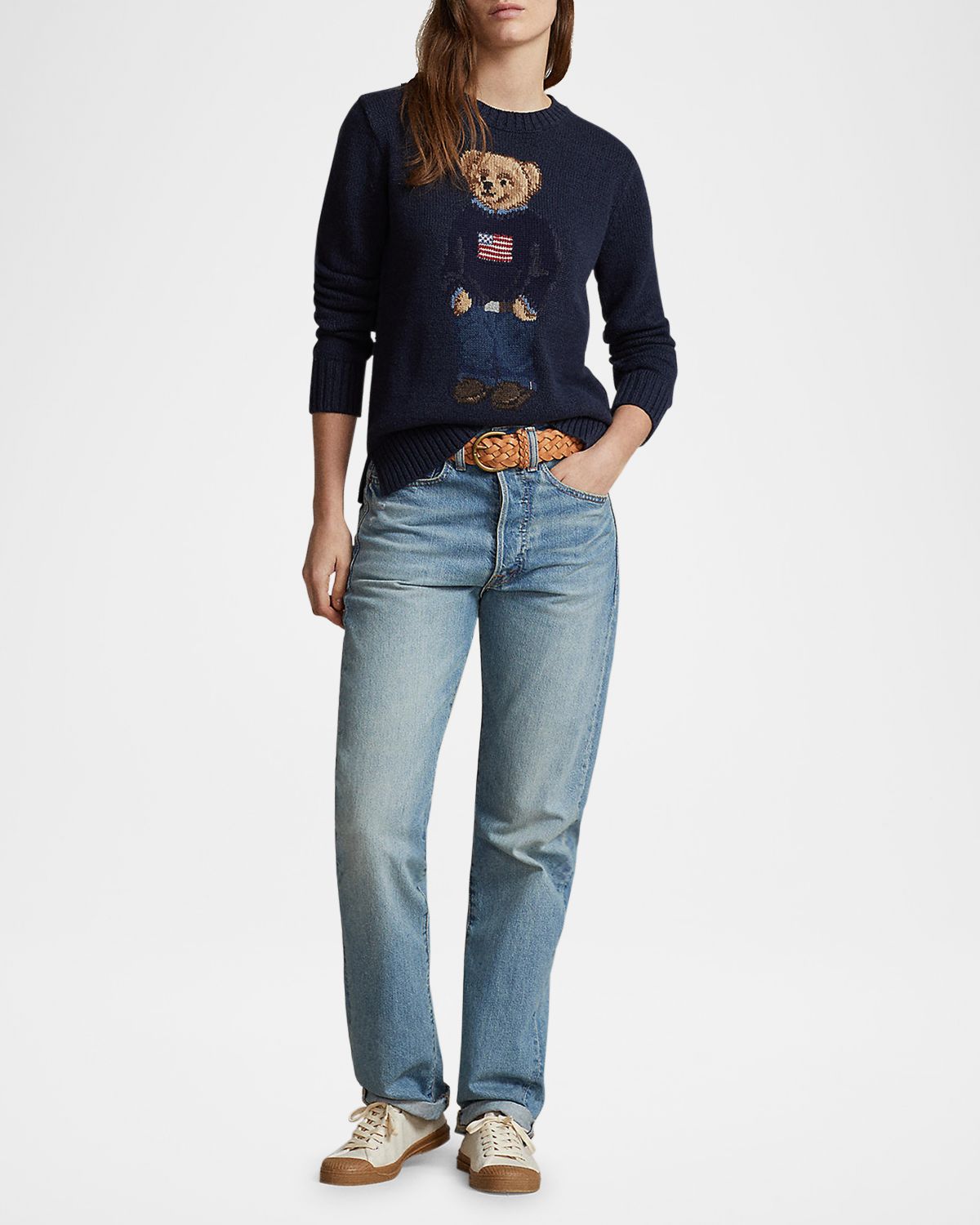 Polo Ralph Lauren Polo Bear Cotton-Linen Crewneck Sweater