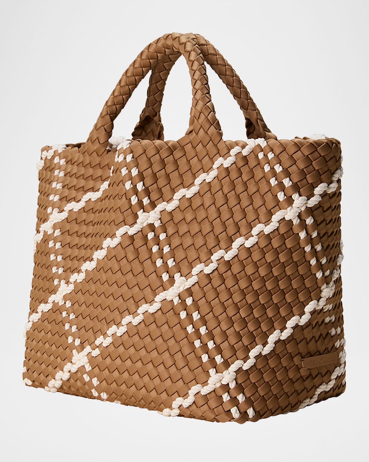 NAGHEDI St. Barths Medium Striped Woven Tote Bag