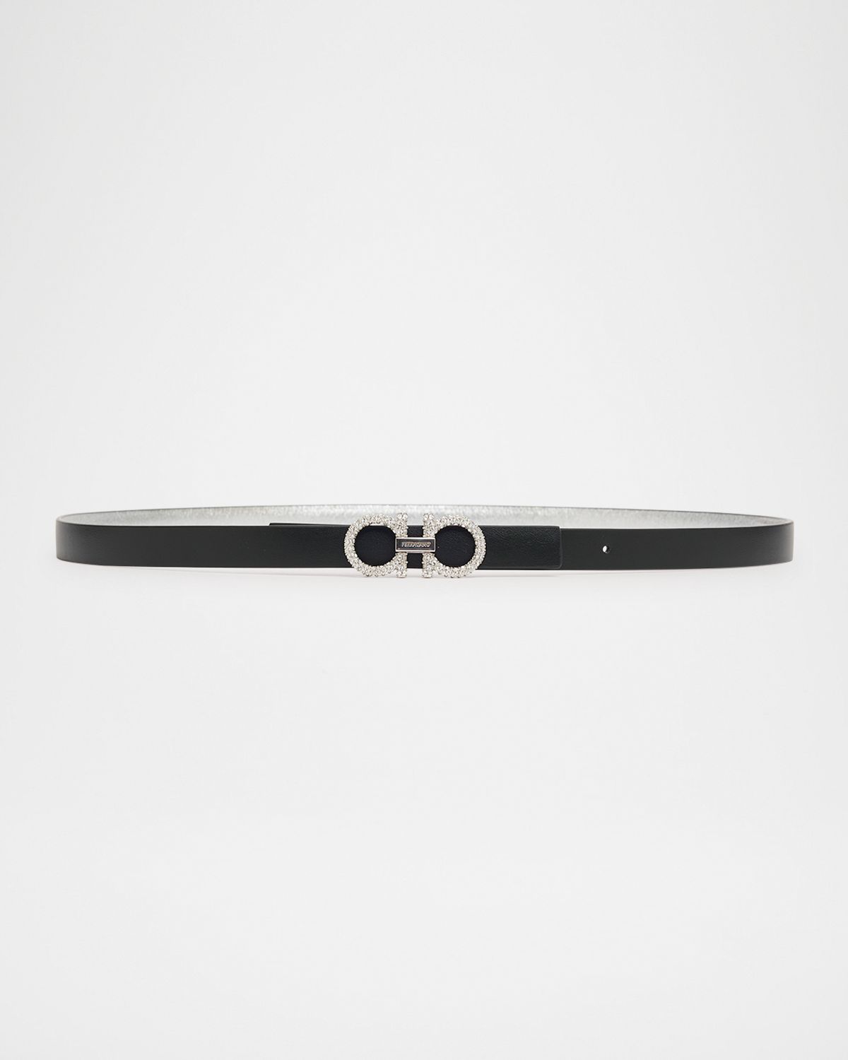 Ferragamo Reversible Metallic Calfskin Leather Belt