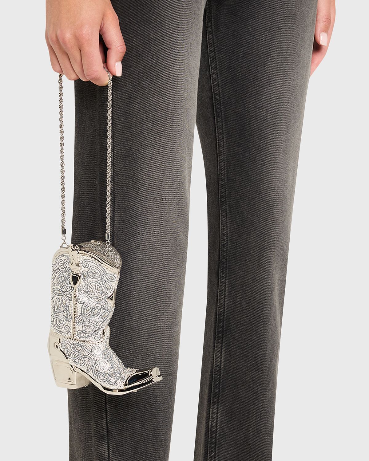 Judith Leiber Couture Crystal Cowboy Boot Clutch Bag | Thumbnail 5