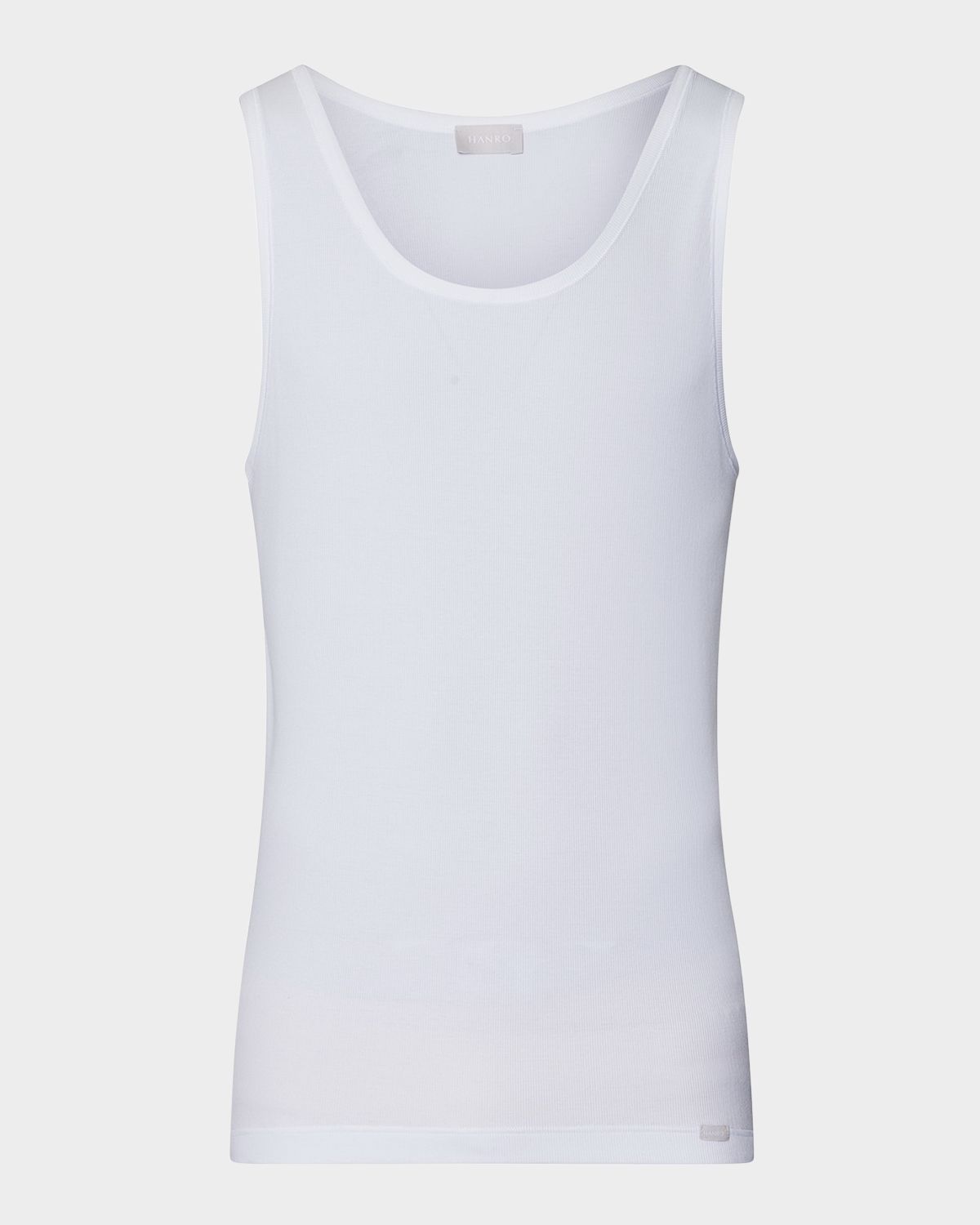 Hanro Men 's Cotton Essentials 2.2 Ribbed Tank Top