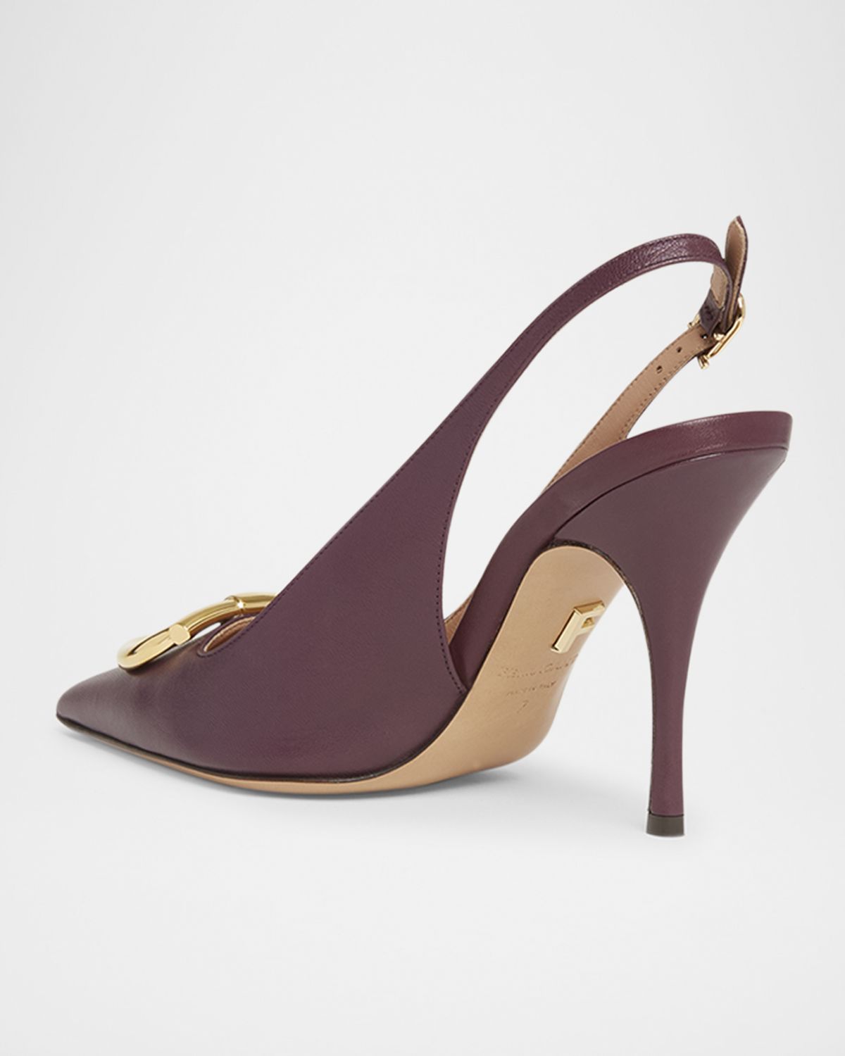 Ferragamo Sara 5mm Gancini Slingback Pumps