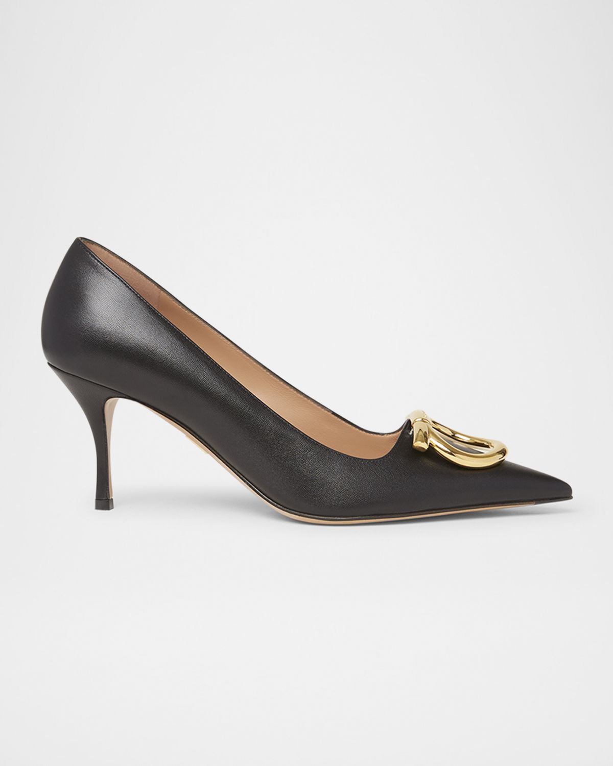 Ferragamo Lara Leather Gancini Pumps