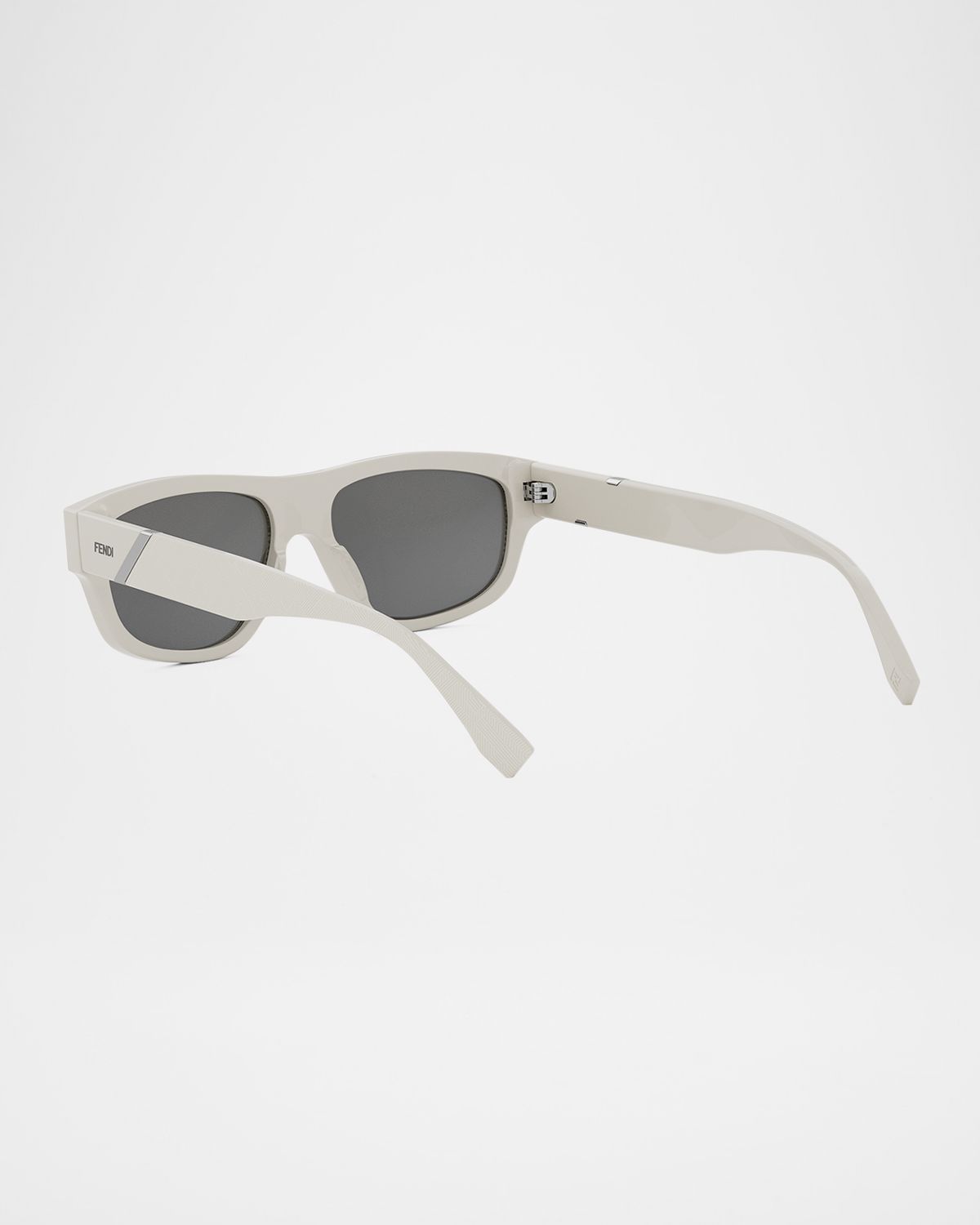 Fendi Men 's  Diagonal Acetate Rectangle Sunglasses