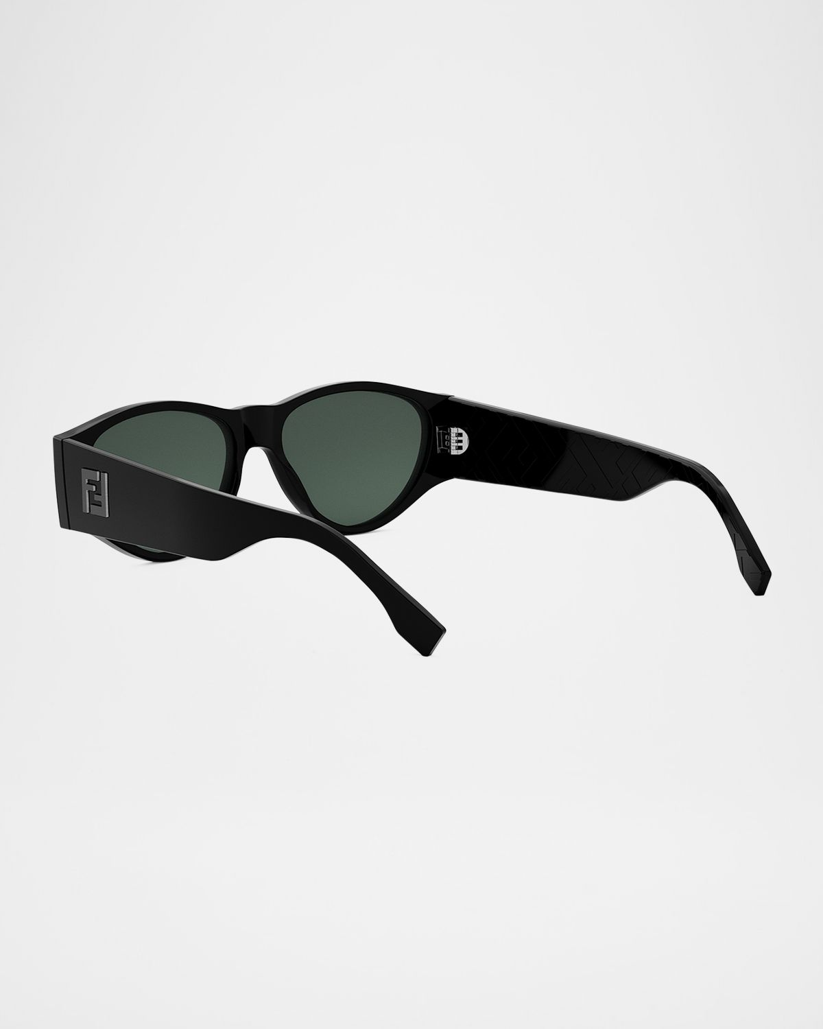 Fendi Men 's FF Squared Acetate Oval Sunglasses