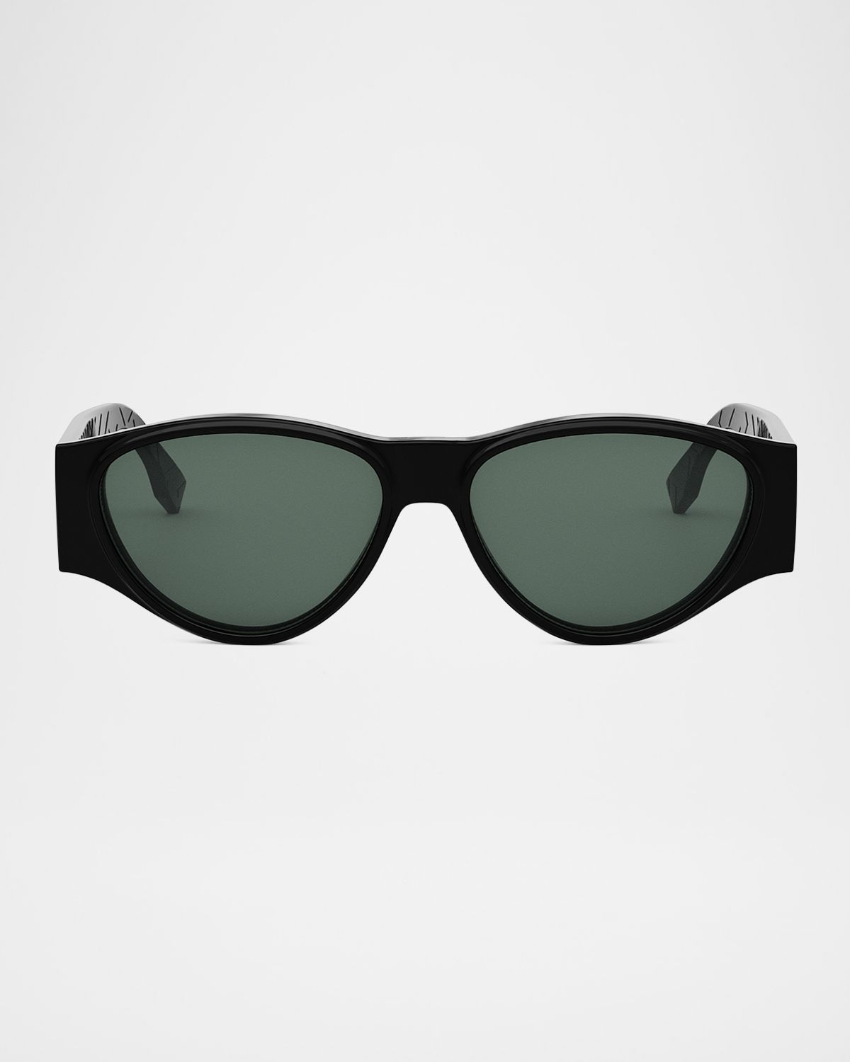 Fendi Men 's FF Squared Acetate Oval Sunglasses