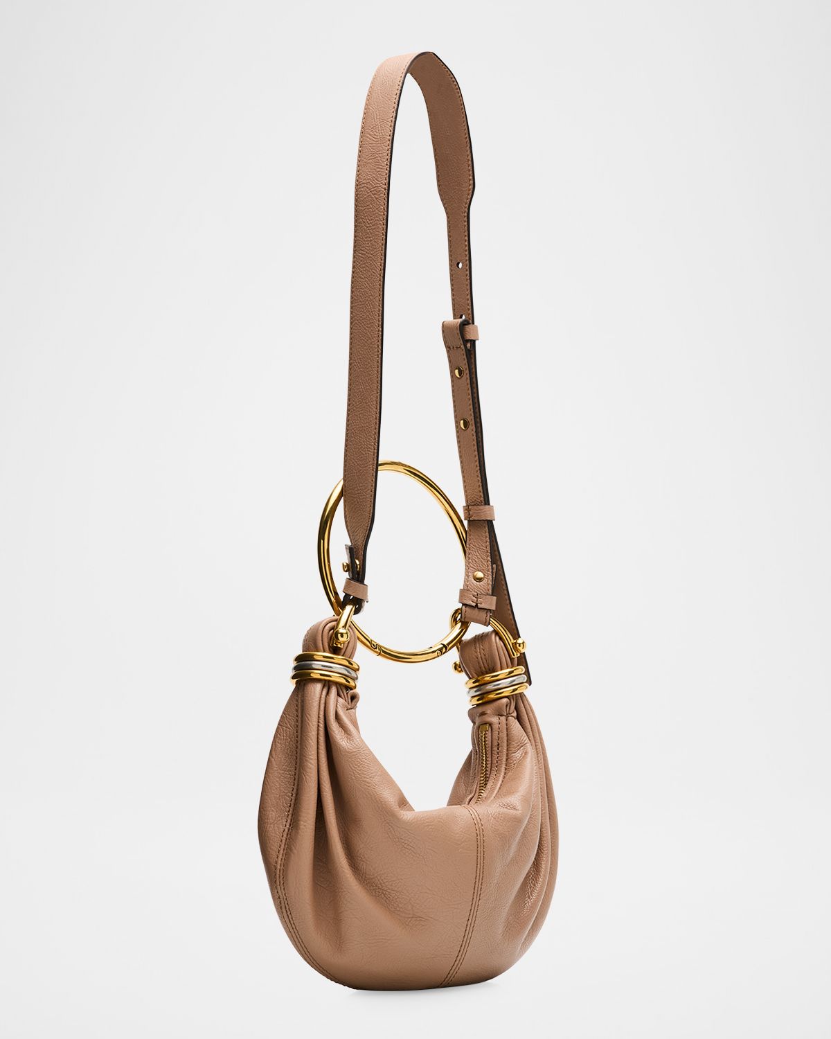 Chloe Mini Bracelet Grained Leather Shoulder Bag