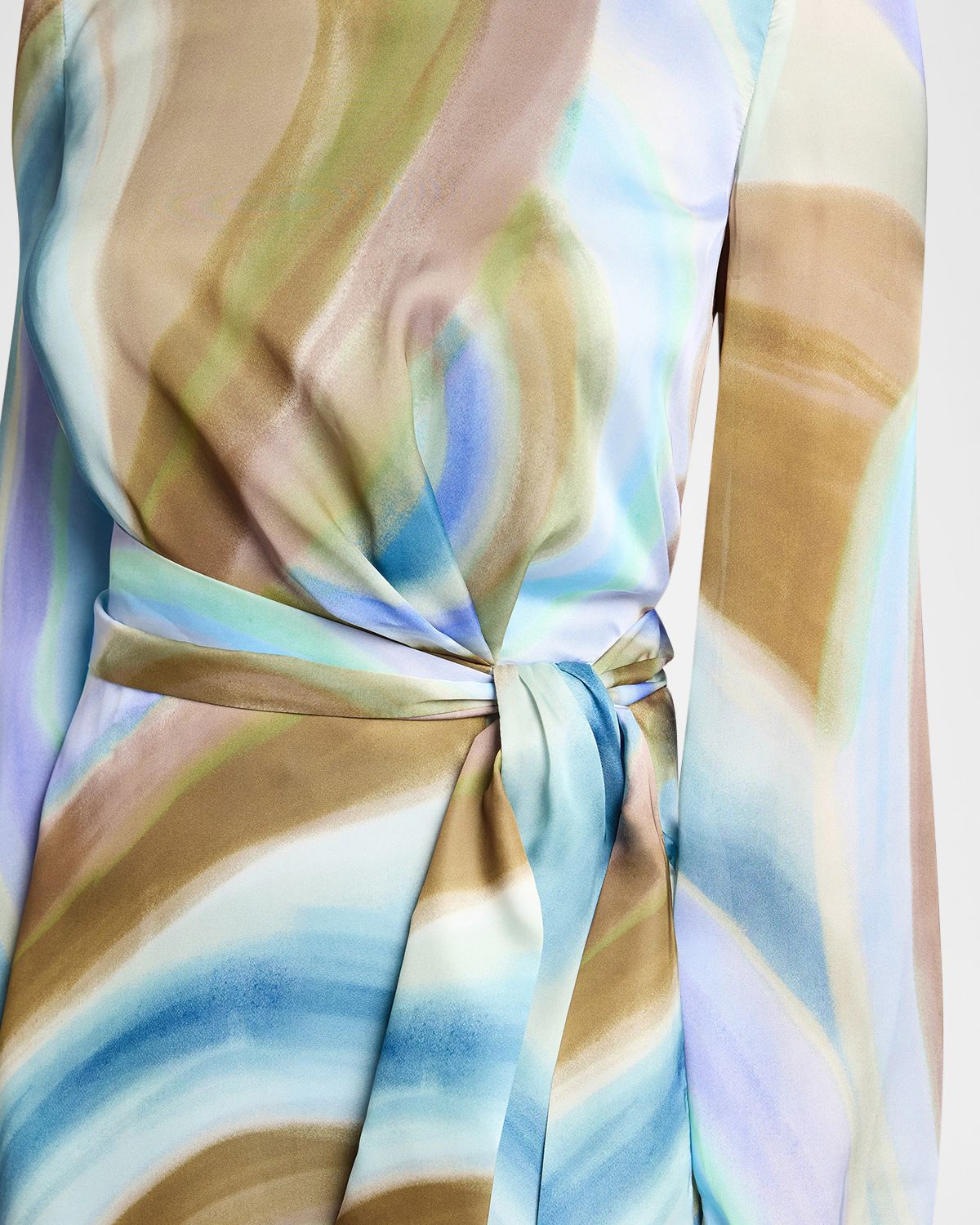 Santorelli Doria Abstract-Print Georgette Midi Dress | Thumbnail 4