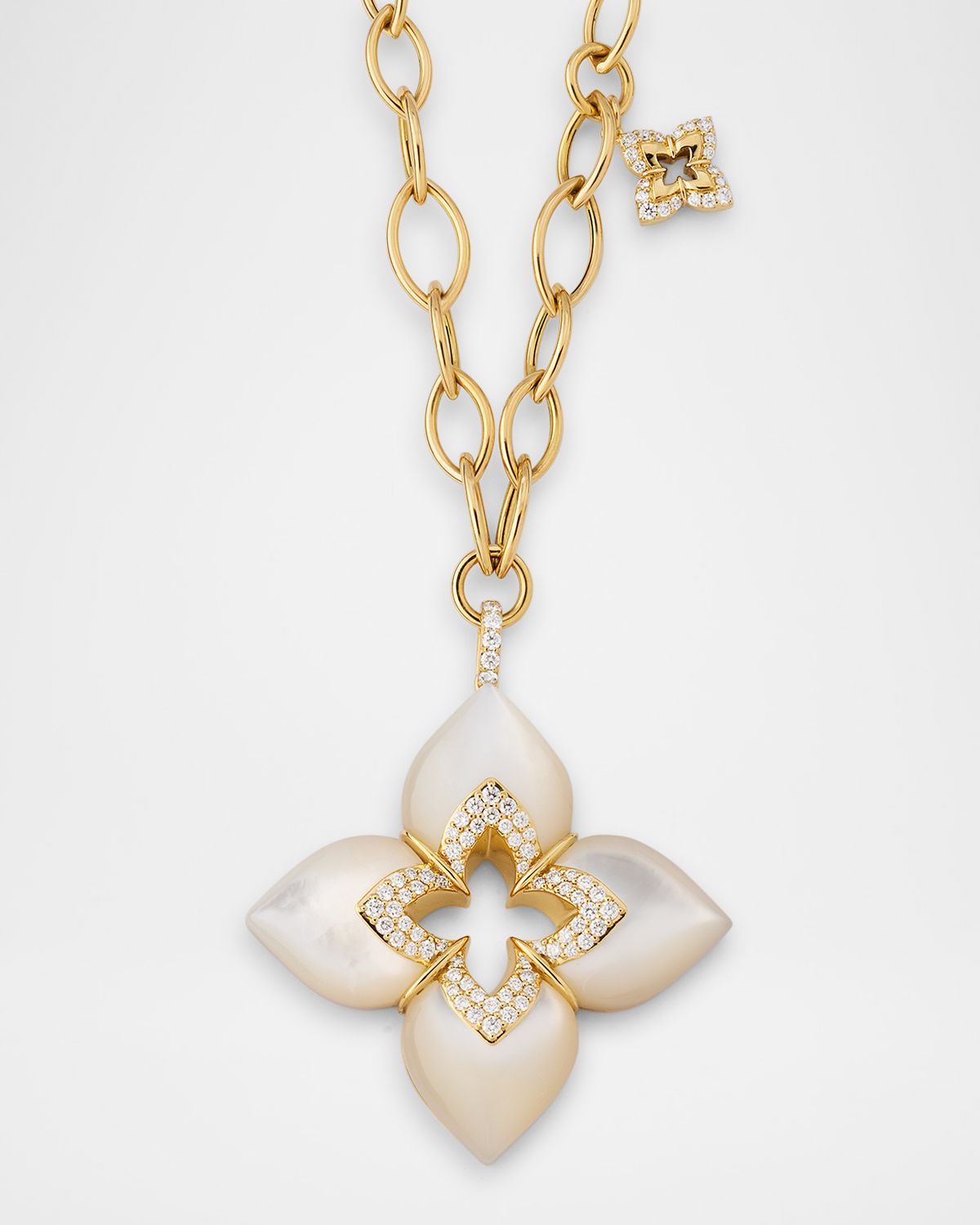 Roberto Coin Souffle 18K Yellow Gold Diamond Venetian Princess Necklace