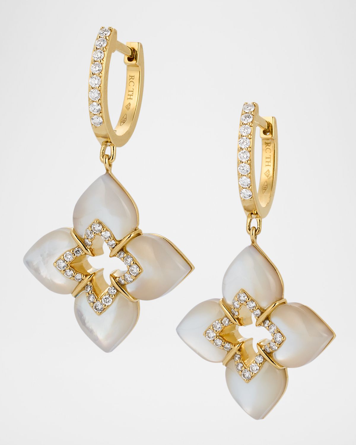 Roberto Coin Souffle 18K Yellow Gold Diamond Venetian Princess Earrings with Gemstones