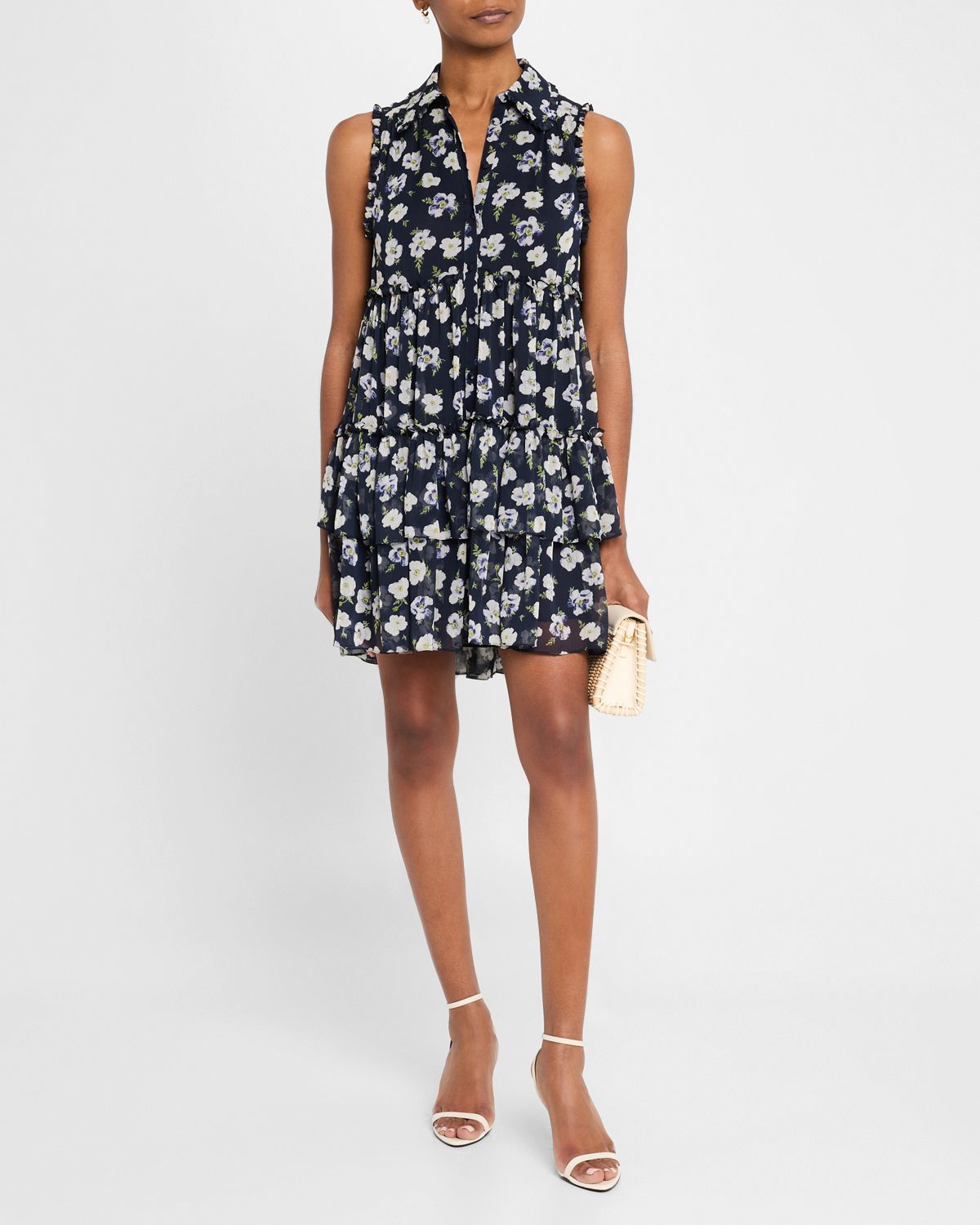 Cinq a Sept Becci Floral Sleeveless Mini Dress