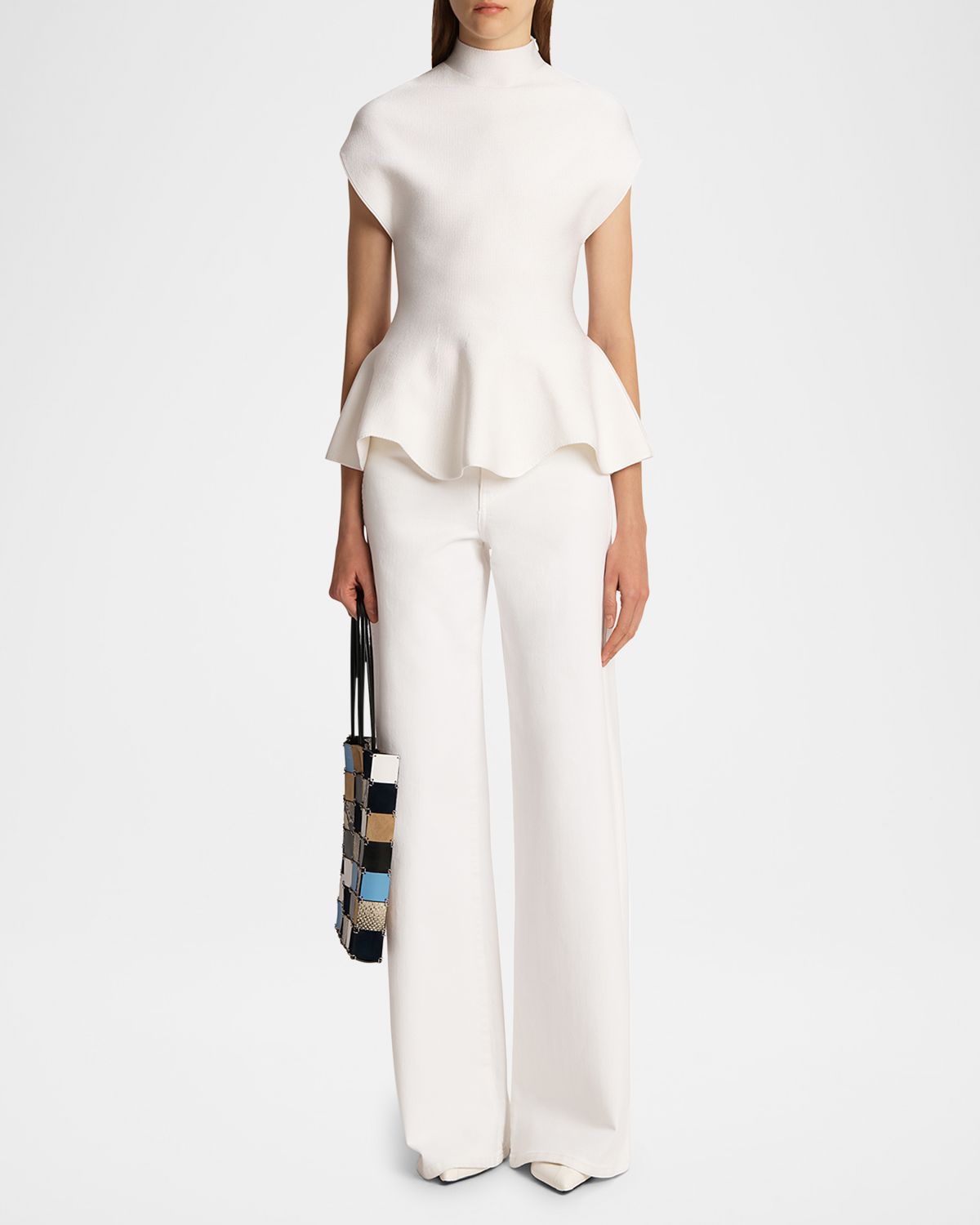 Khaite Andra Knit Peplum Top