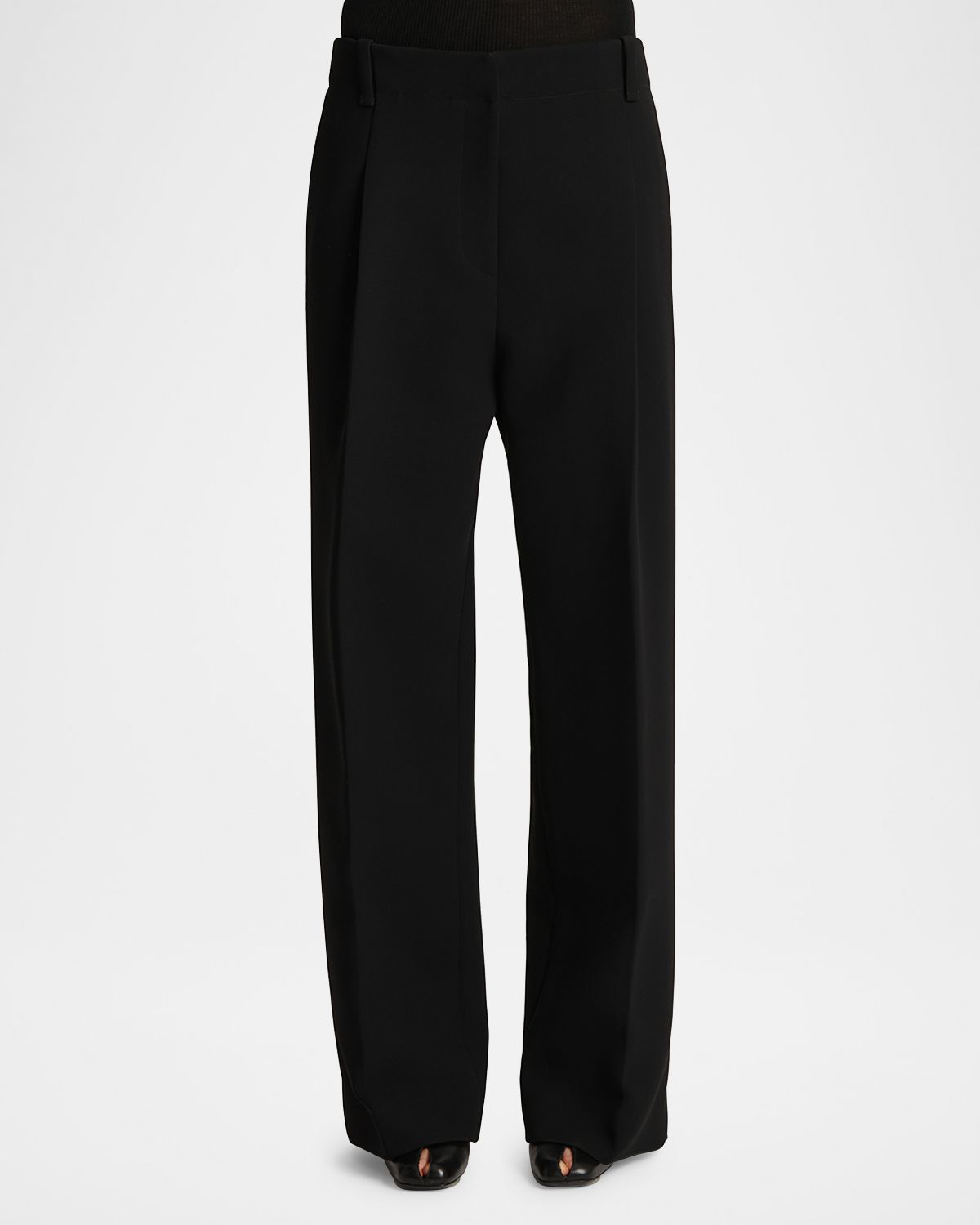 Khaite Lenton Pintuck Wool Pants