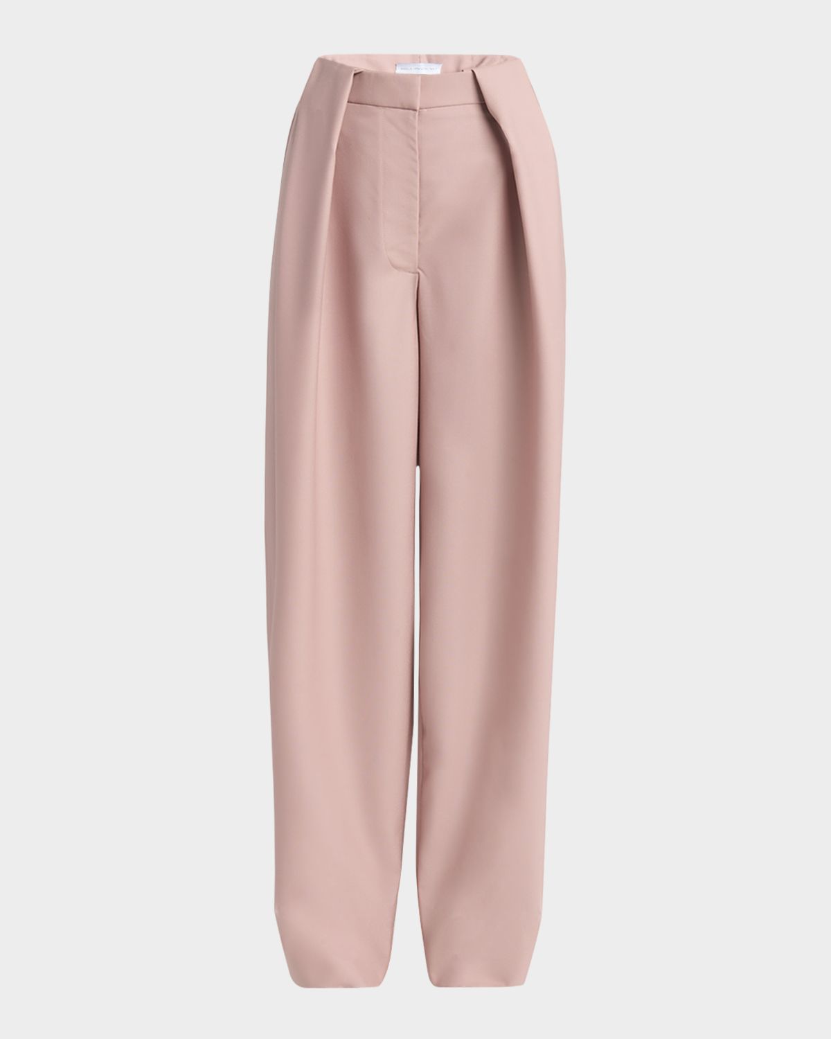 Stella McCartney Pleated Wide-Leg Canvas Balloon Trousers