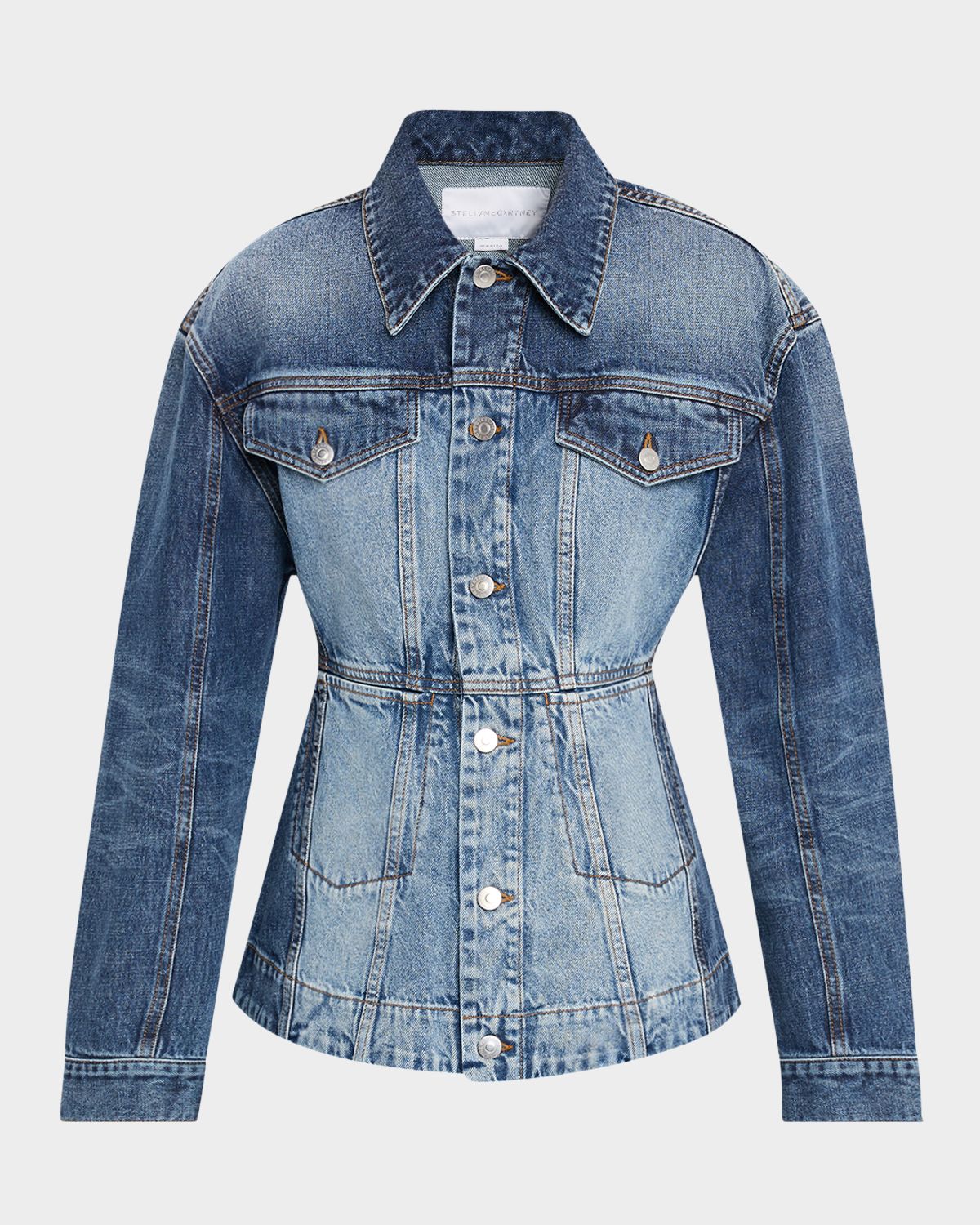 Stella McCartney Two-Tone Waisted Denim Jacket