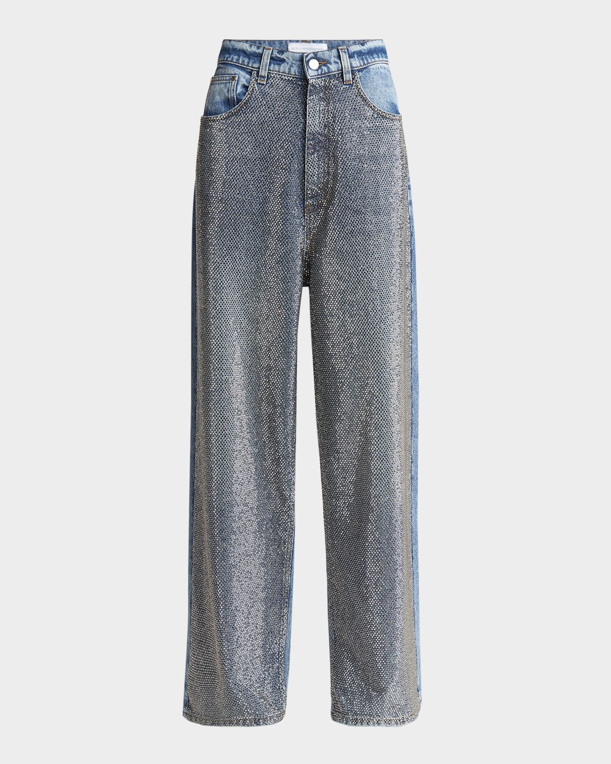 Stella McCartney Crystal Hotfix Wide Leg Jeans | Thumbnail 6 Stella McCartney Crystal Hotfix Wide Leg Jeans | Thumbnail 6