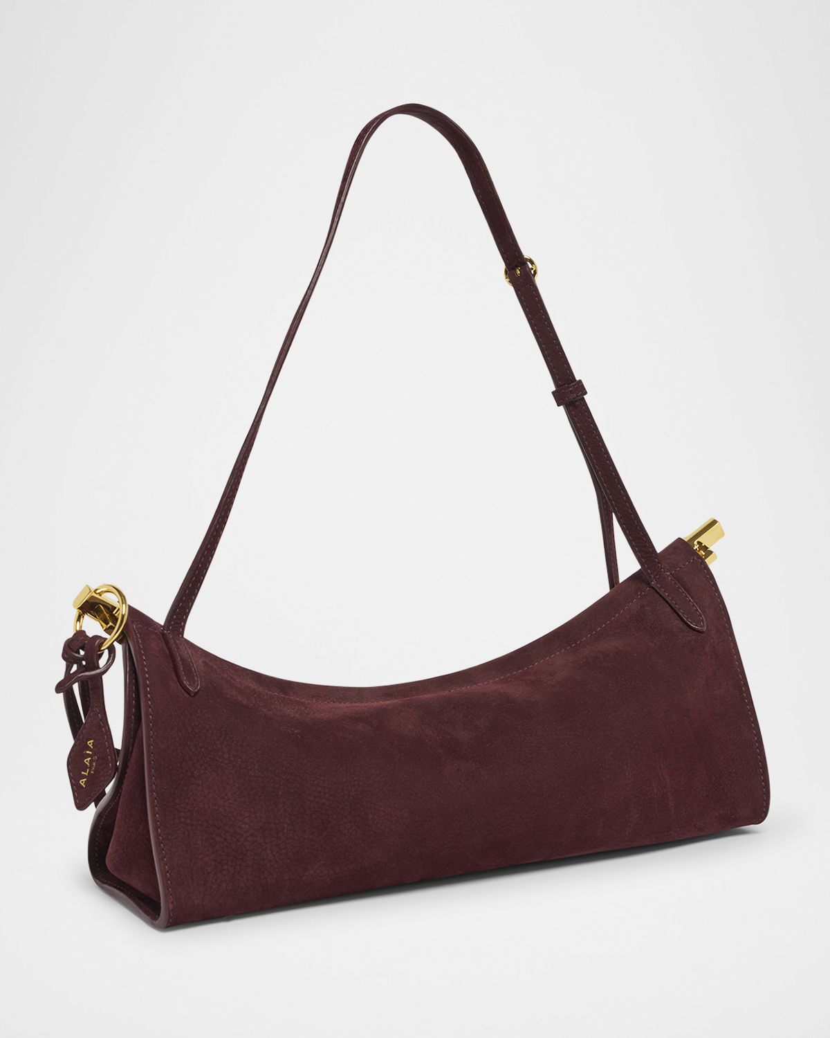 ALAIA Le Click Medium Shoulder Bag in Suede