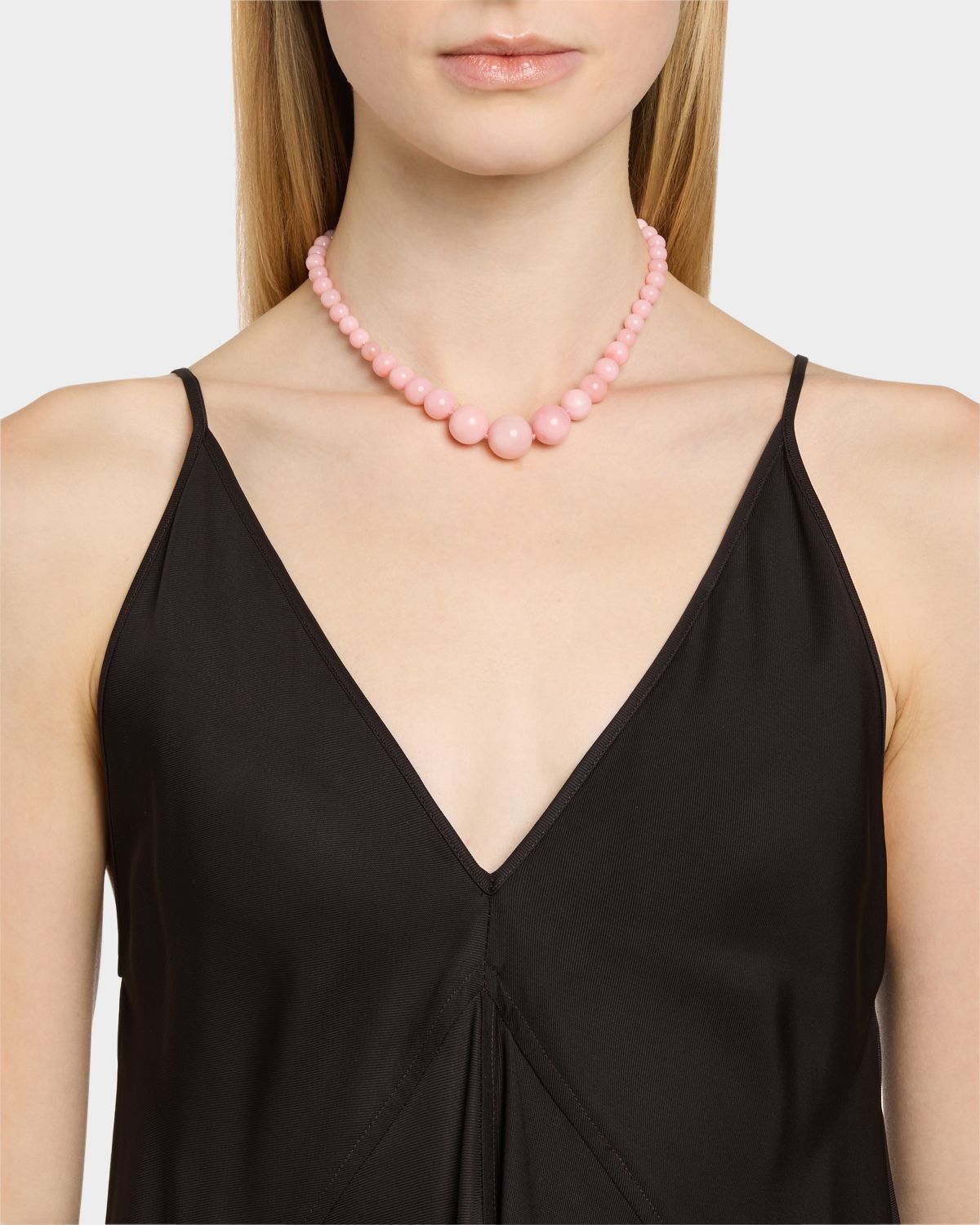Irene Neuwirth Pink Opal Beaded Necklace with 18K Rose Gold Clasp