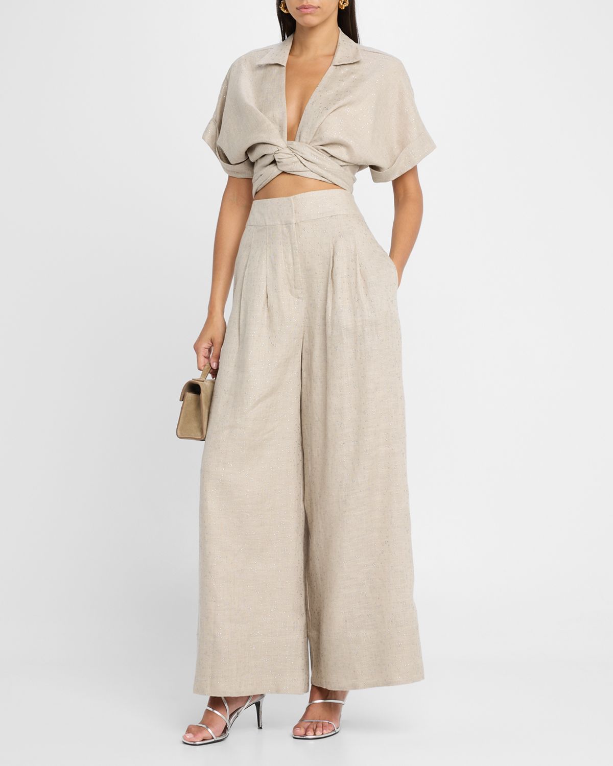 JBQ Logan 2.0 Embellished Wide-Leg Pants