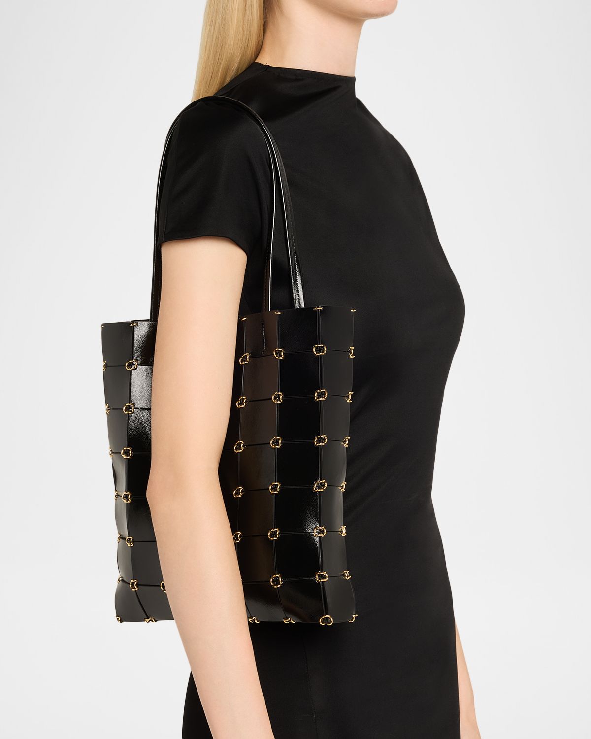 Khaite Emma Small Paneled Leather Tote Bag