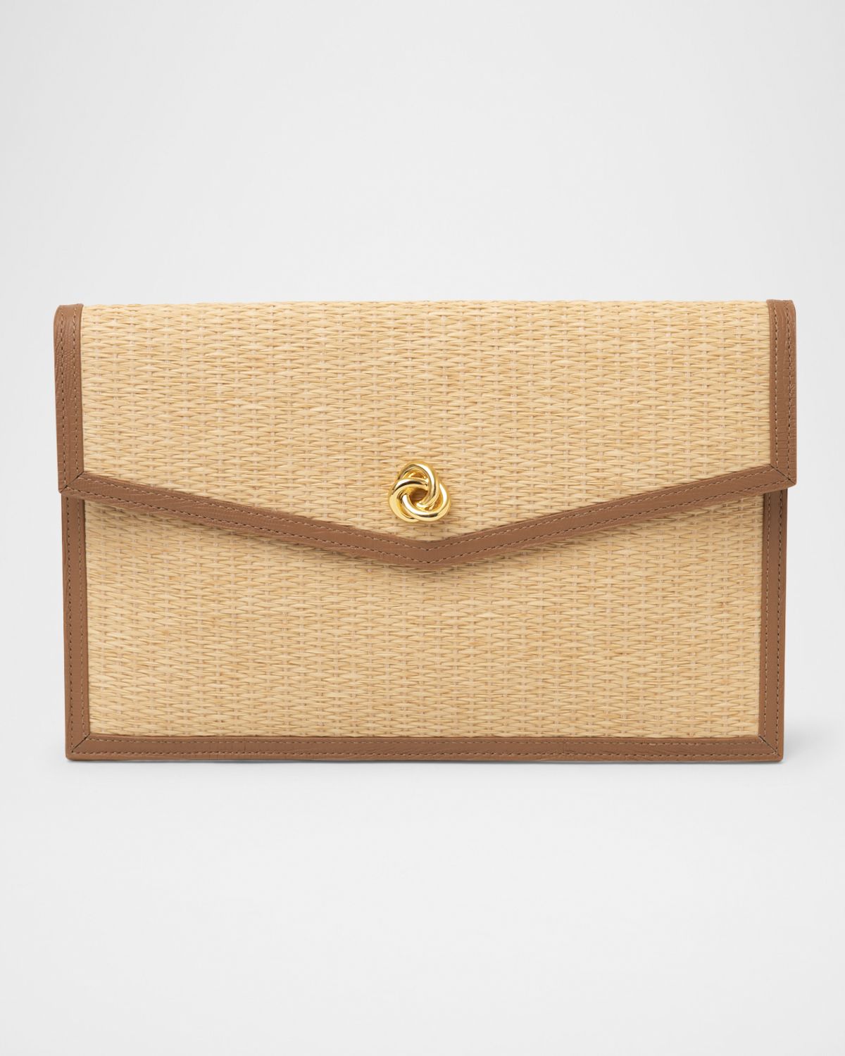 MICHELLE WILHITE Brick Envelope Woven Clutch Bag