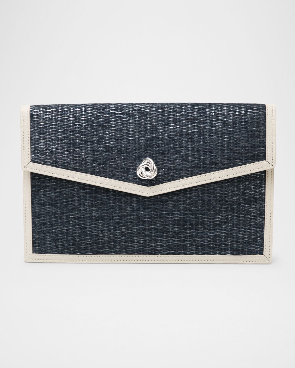 MICHELLE WILHITE Brick Envelope Woven Clutch Bag