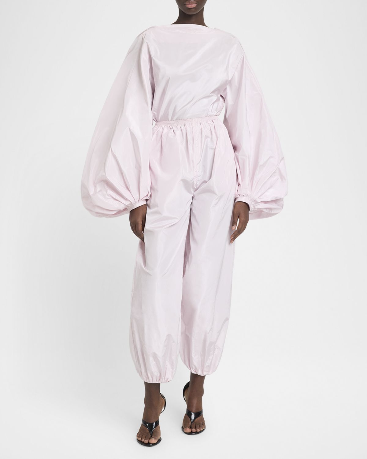 ALAIA Balloon Silk Taffeta Pants