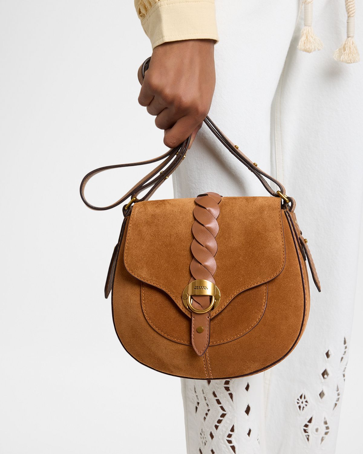 Isabel Marant Altay Small Suede Saddle Crossbody Bag