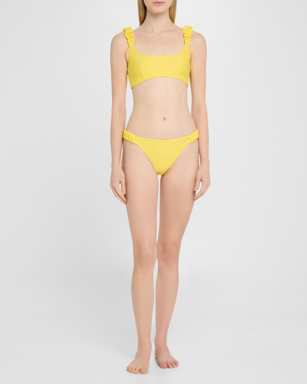 Ramy Brook Joelle Ruched Bikini Bottoms
