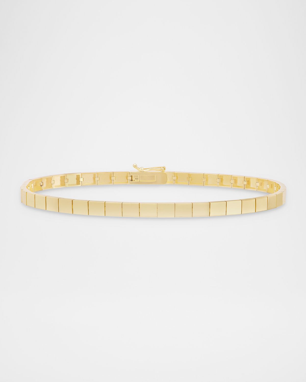 LANA Thin Flash Tile Chain Bracelet in 14K Yellow Gold