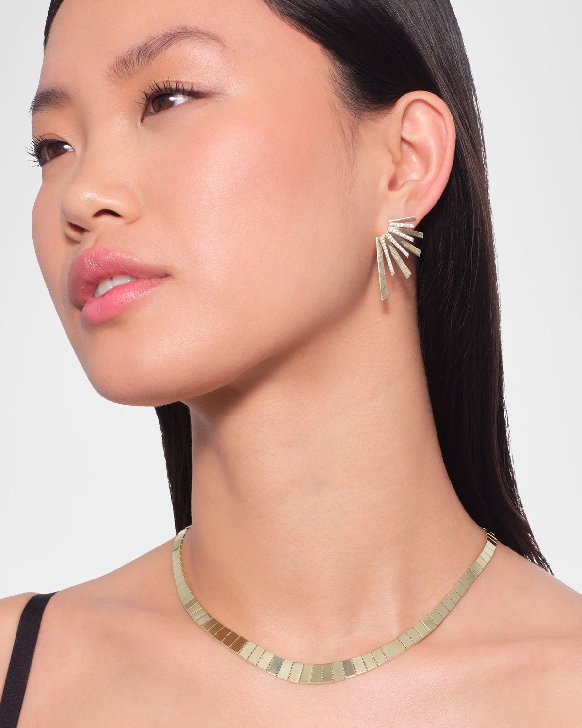 LANA Wing Diamond Earrings in 14K Yellow Gold