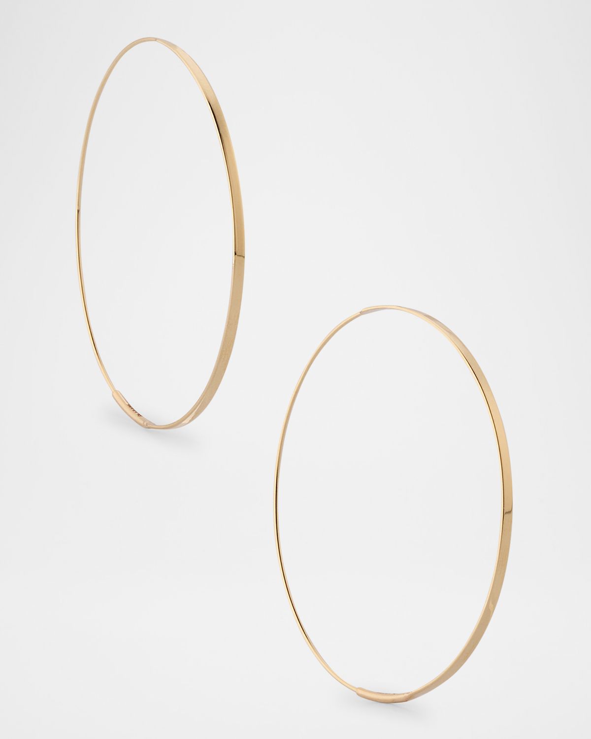 LANA 50mm Medium Flat Magic Hoop Earrings in 14K Yellow Gold
