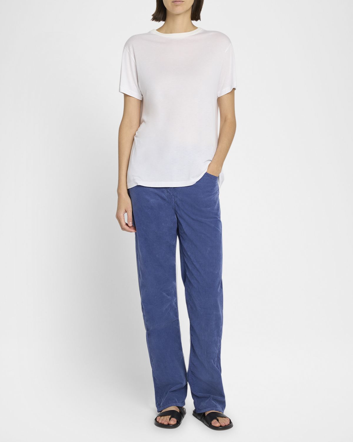 THE ROW Rubis Short-Sleeve Top