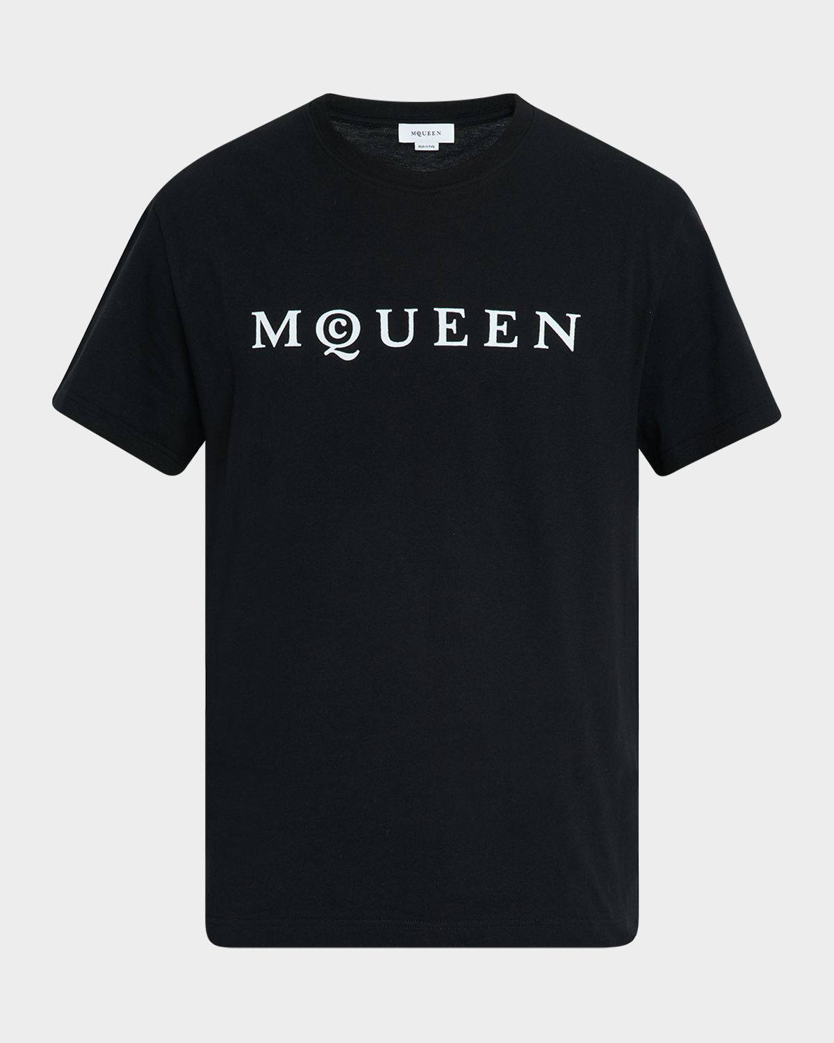 McQueen Men 's Flocked Logo T-Shirt