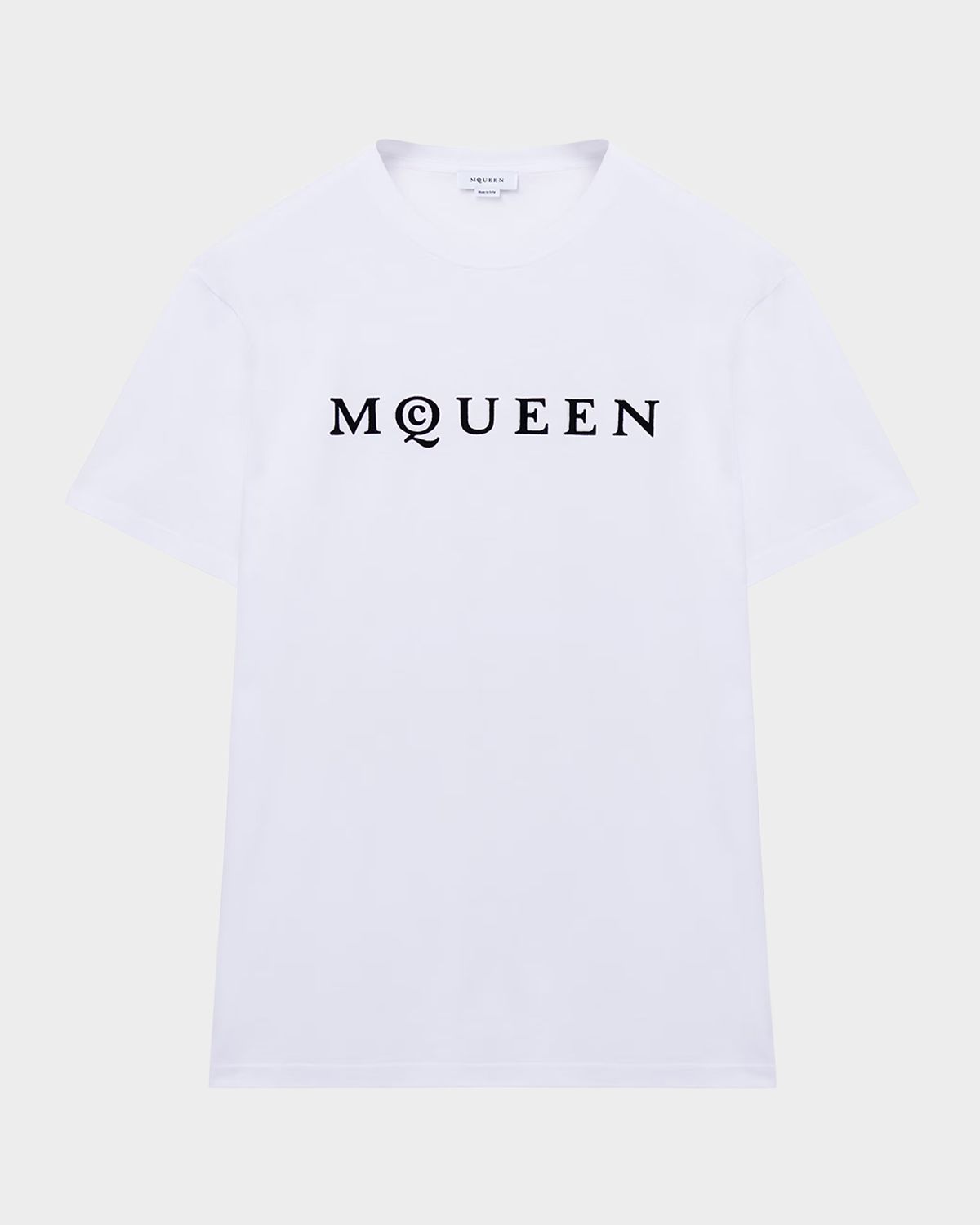 McQueen Men 's Flocked Logo T-Shirt