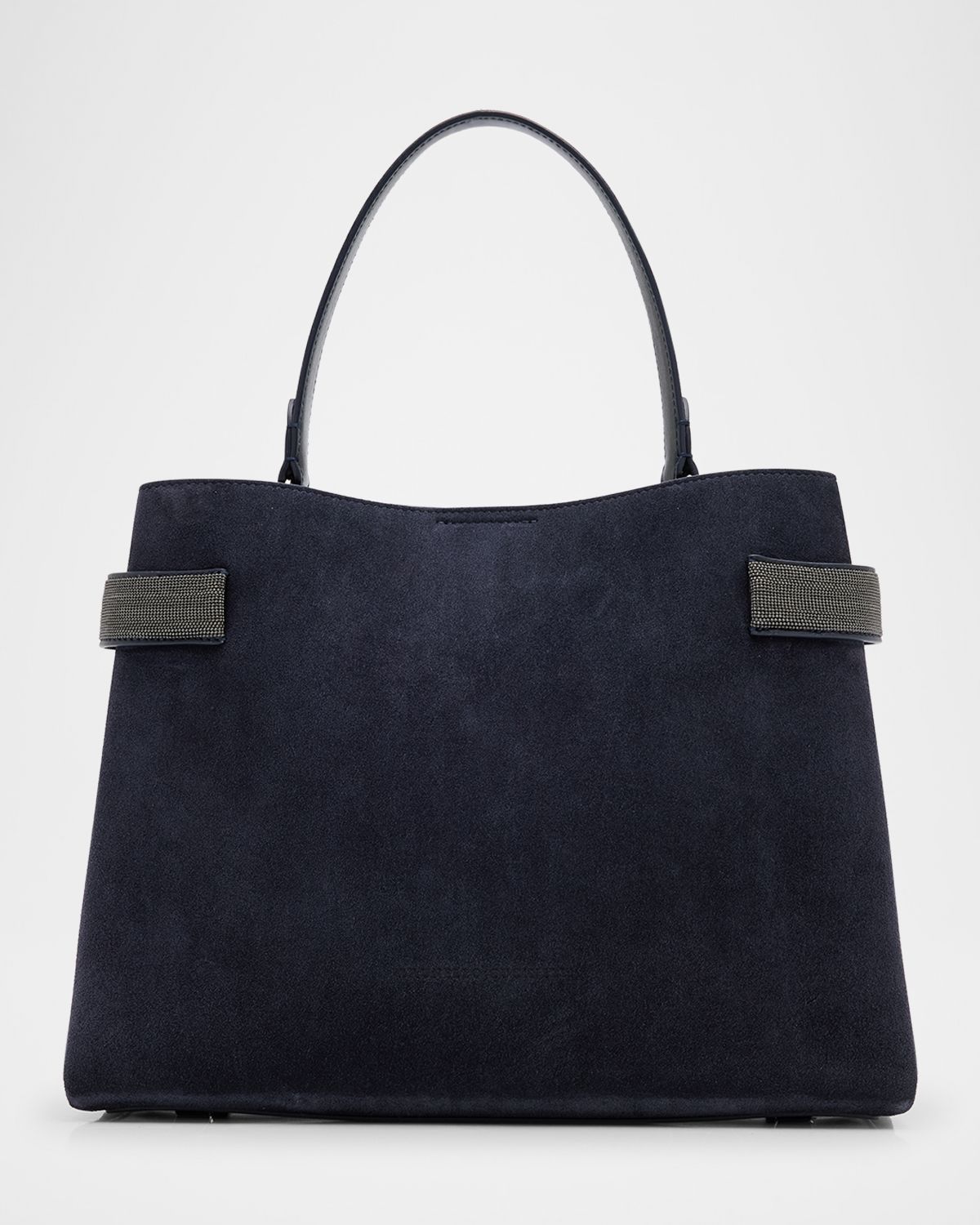 Brunello Cucinelli Essense Medium Monili Suede Top-Handle Bag