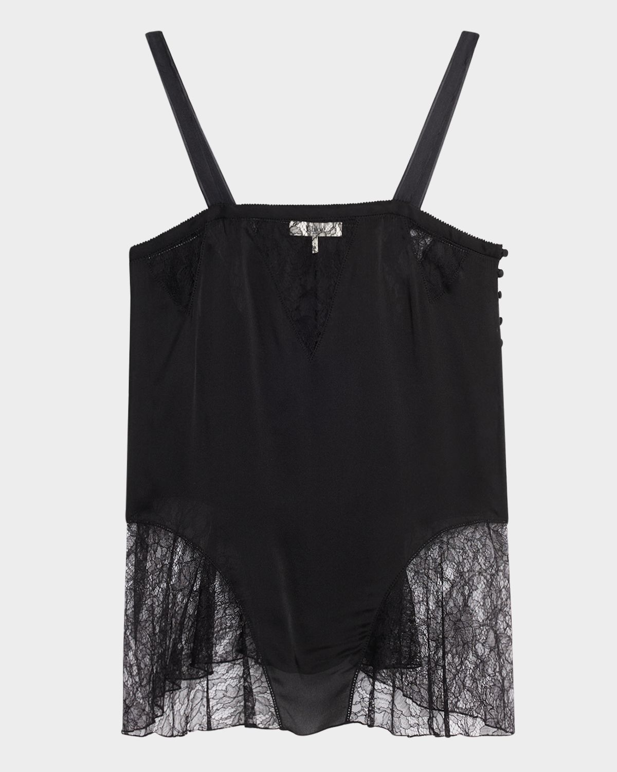 Chloe Lace-Inset Silk Cami