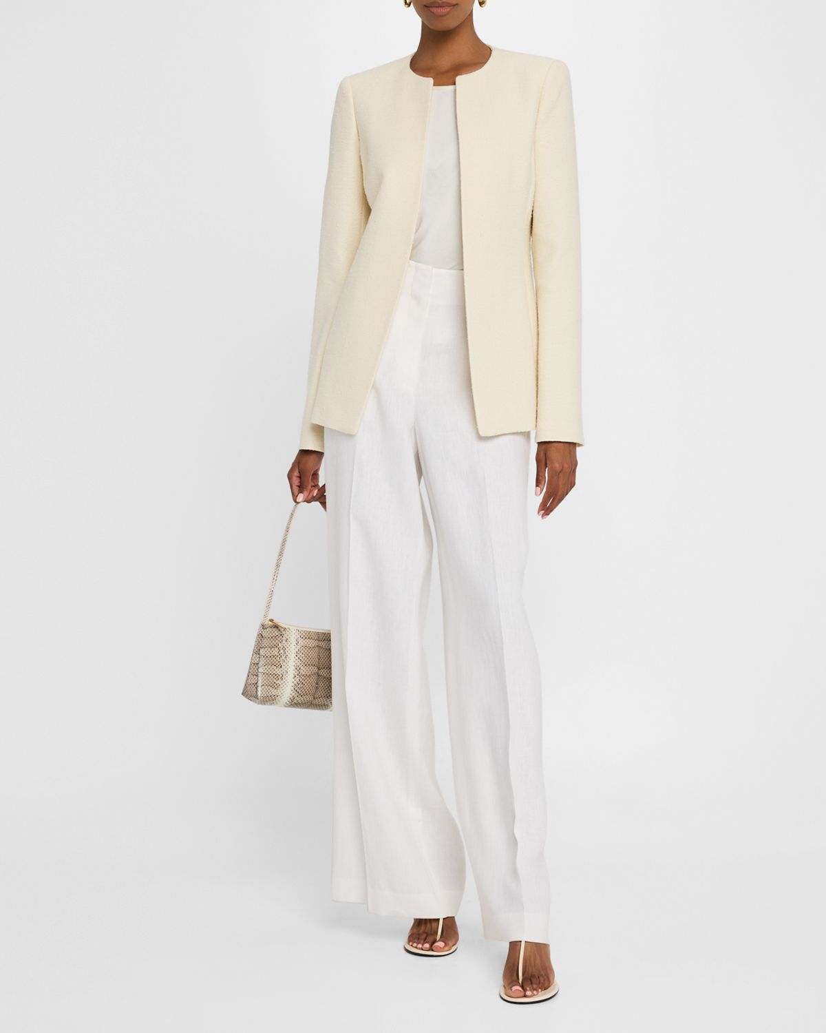 Lafayette 148 New York Thames Wide-Leg Linen Pants
